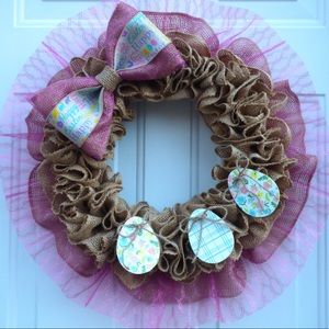 Easter Wreath for Front Door, Easter Decor.